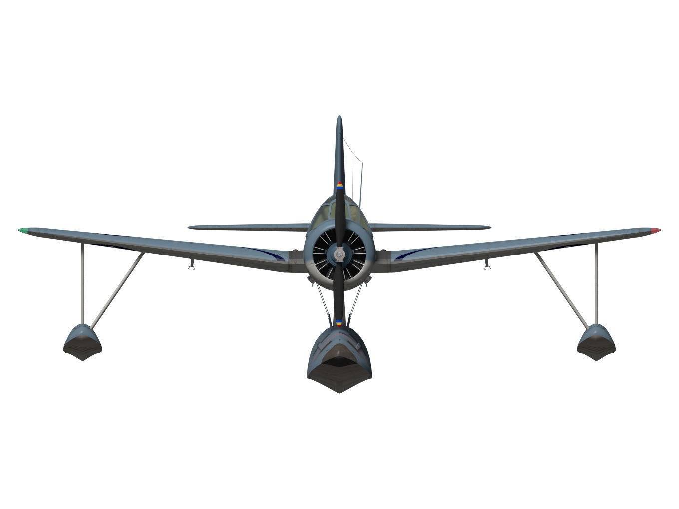 Chance Vought OS2U Kingfisher 3D model_6