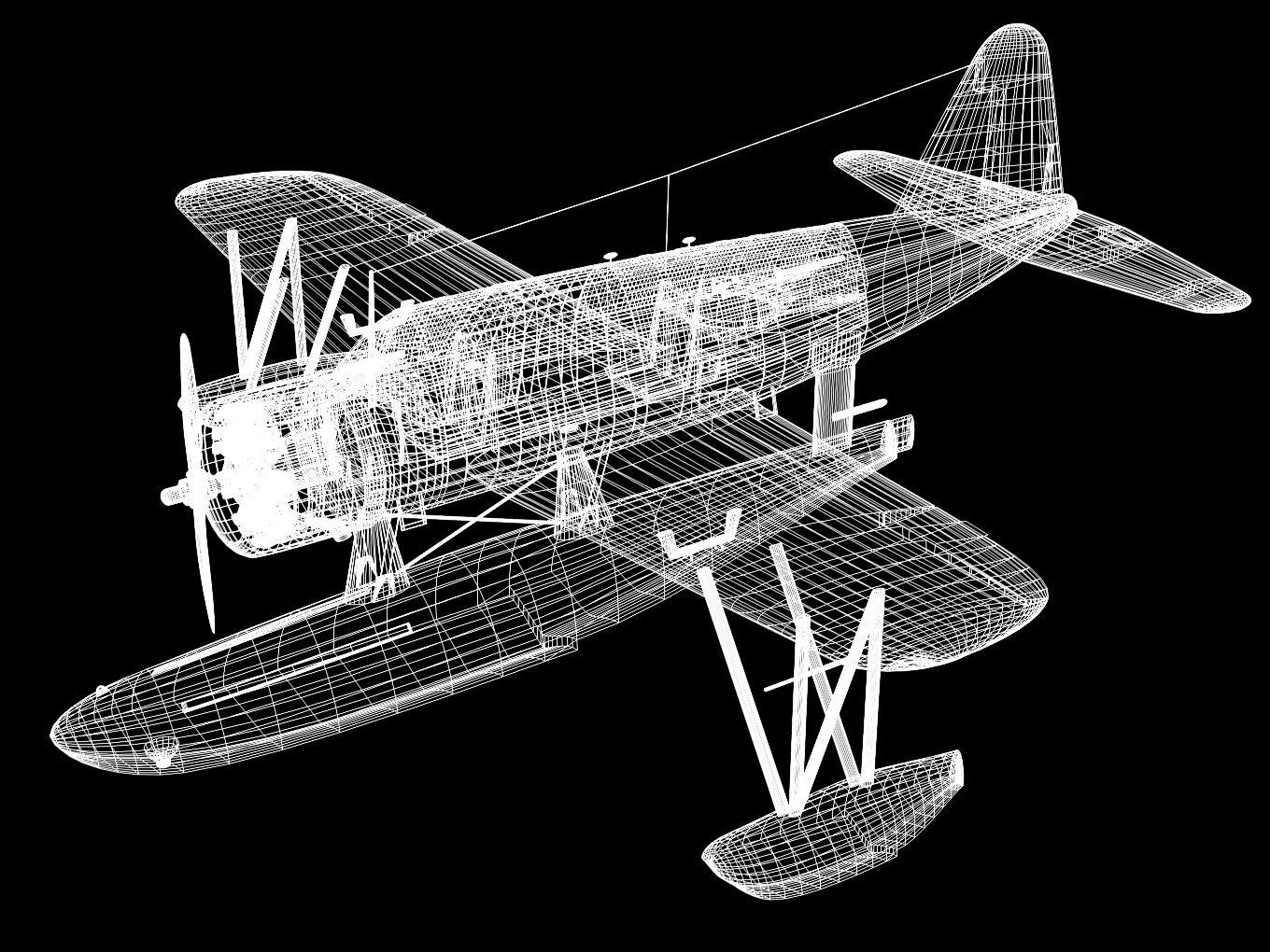 Chance Vought OS2U Kingfisher 3D model_10