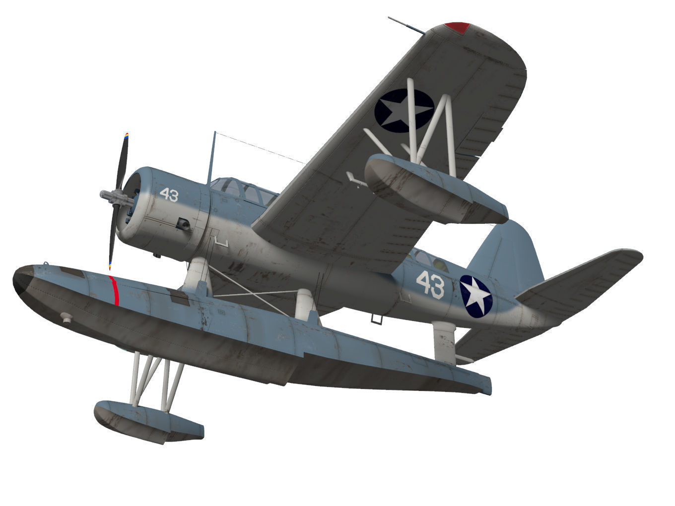 Chance Vought OS2U Kingfisher 3D model_3
