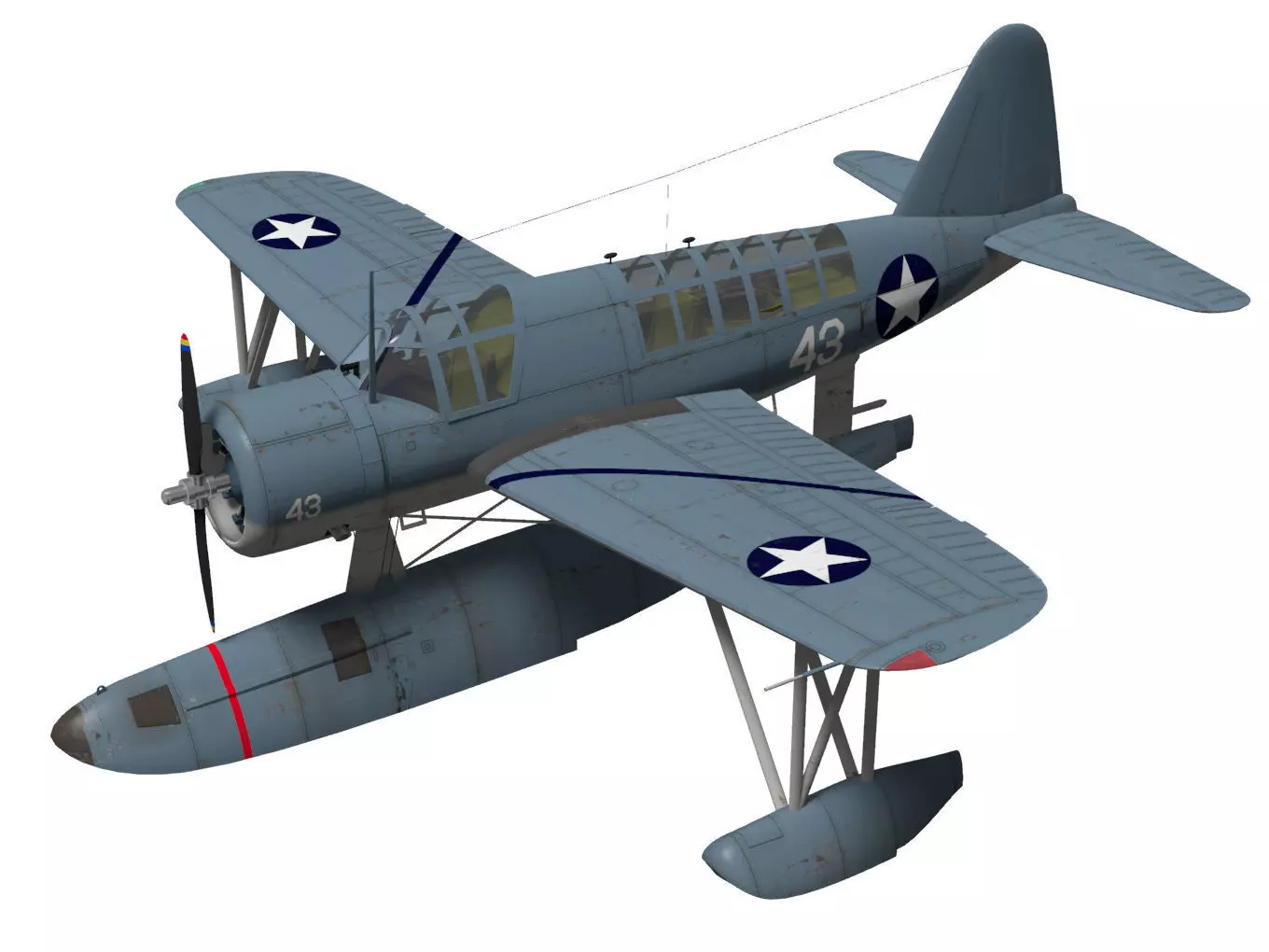 Chance Vought OS2U Kingfisher 3D model_0