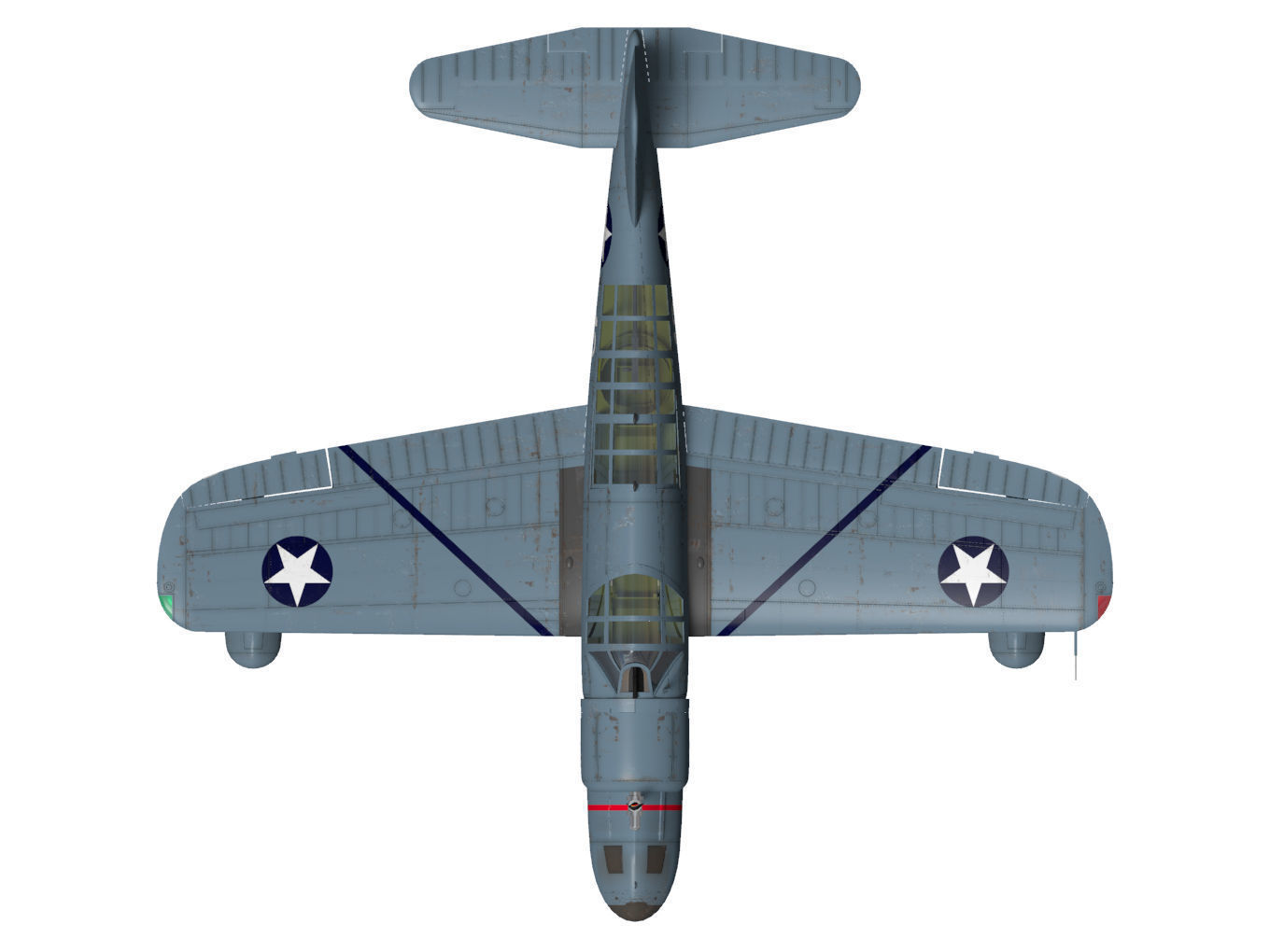 Chance Vought OS2U Kingfisher 3D model_7