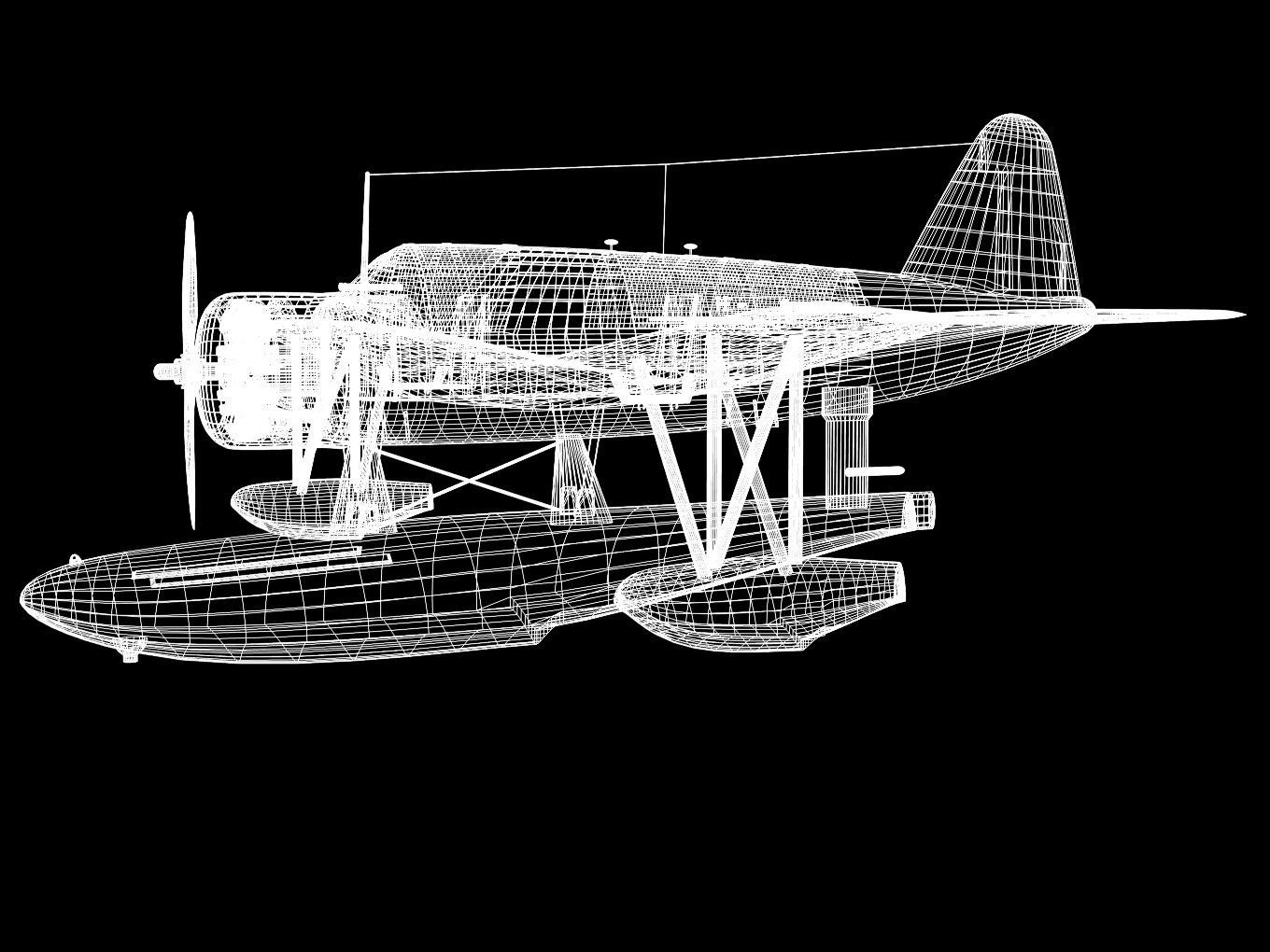 Chance Vought OS2U Kingfisher 3D model_9
