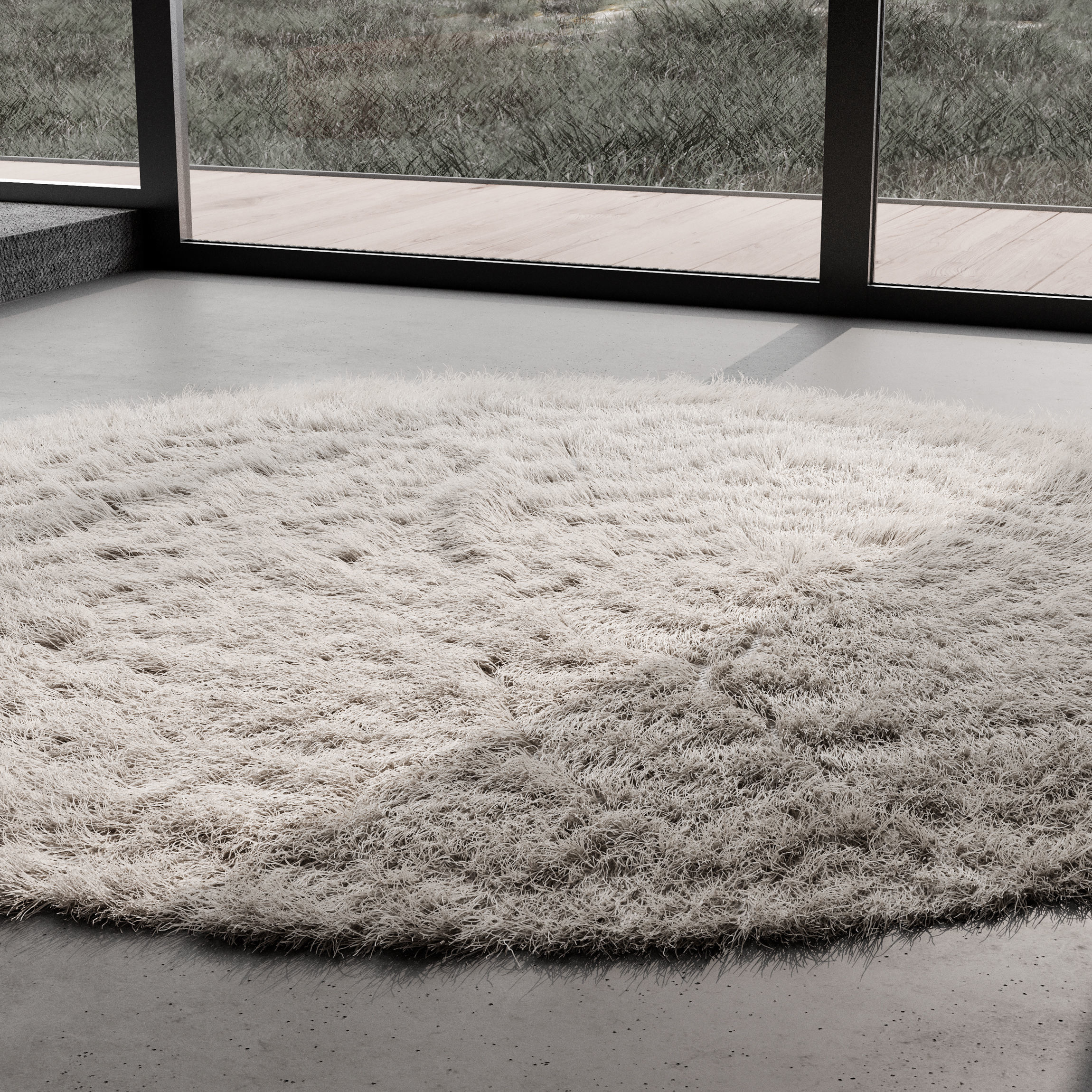 Cozy Fur Carpet 3D model_1