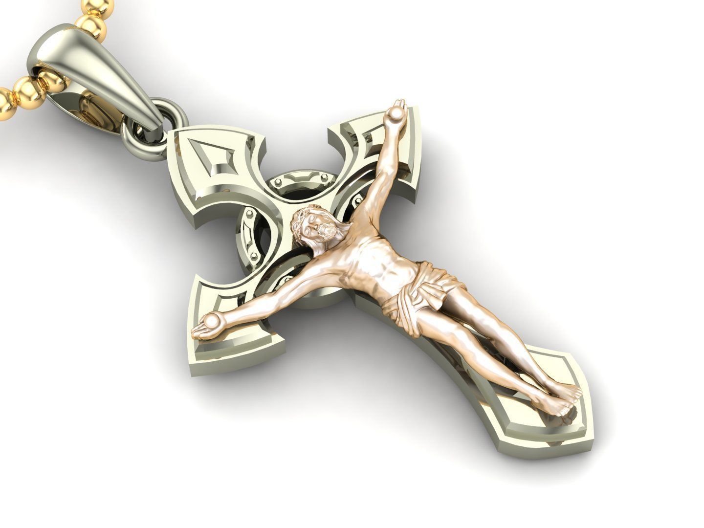 Light Gold Cross New Design CP 67 3D print model_1