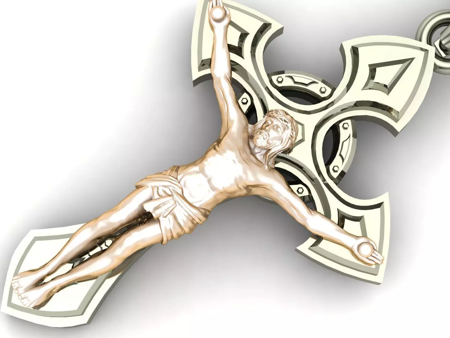 Light Gold Cross New Design CP 67 3D print model_0