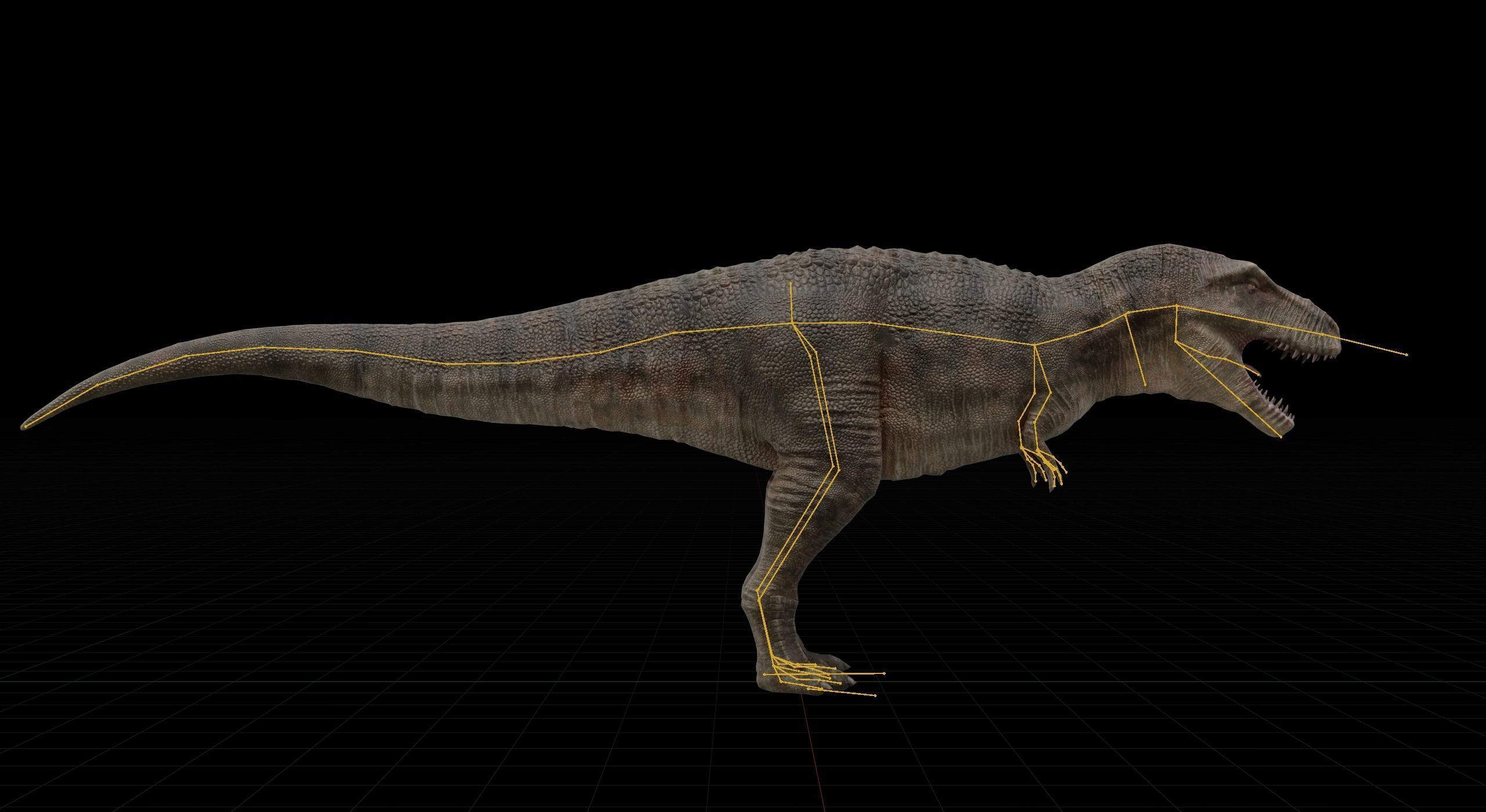 Monster Tyrannosaurus Rex Dinosaur Low-poly 3D model_29