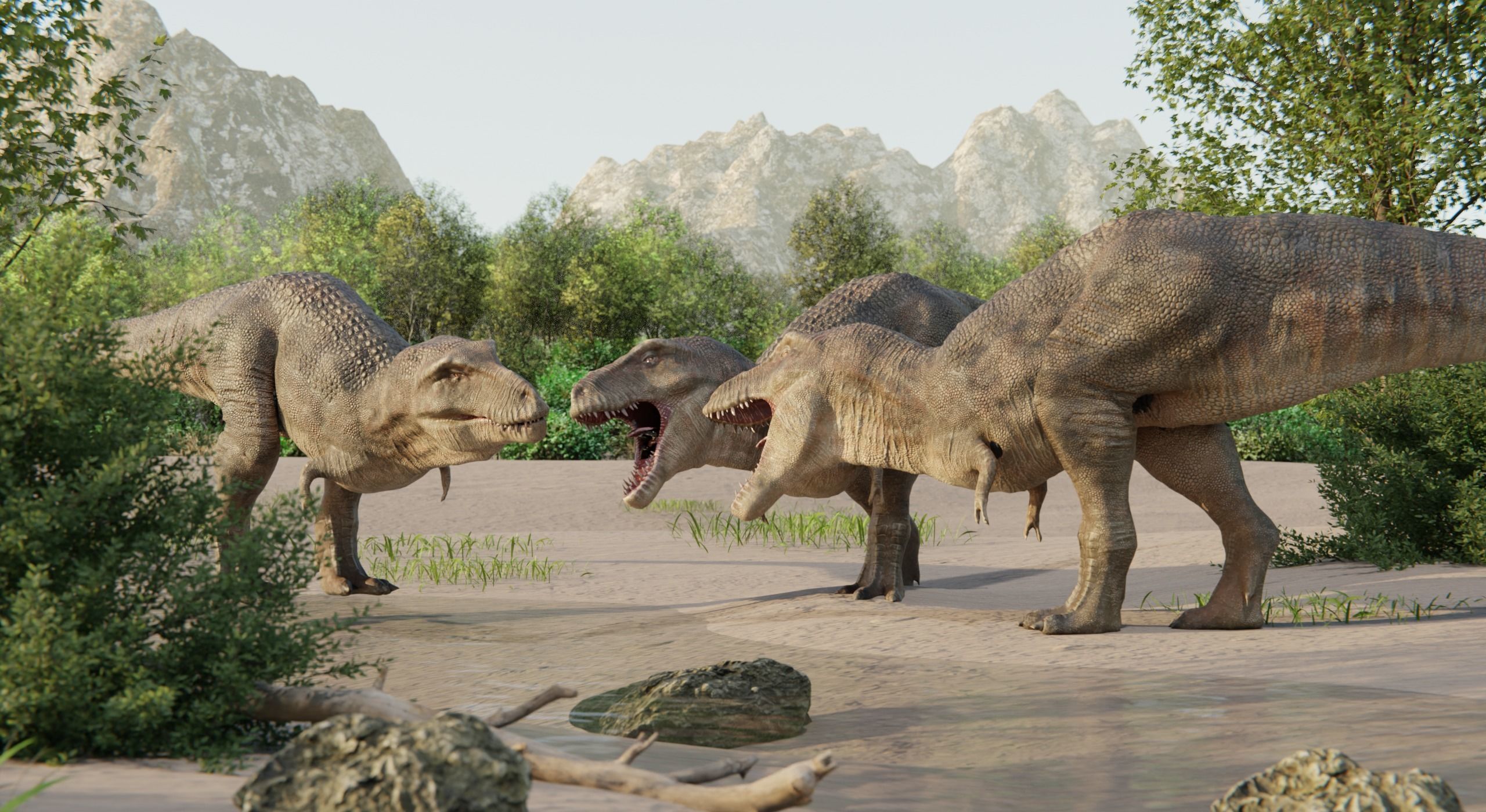 Monster Tyrannosaurus Rex Dinosaur Low-poly 3D model_40