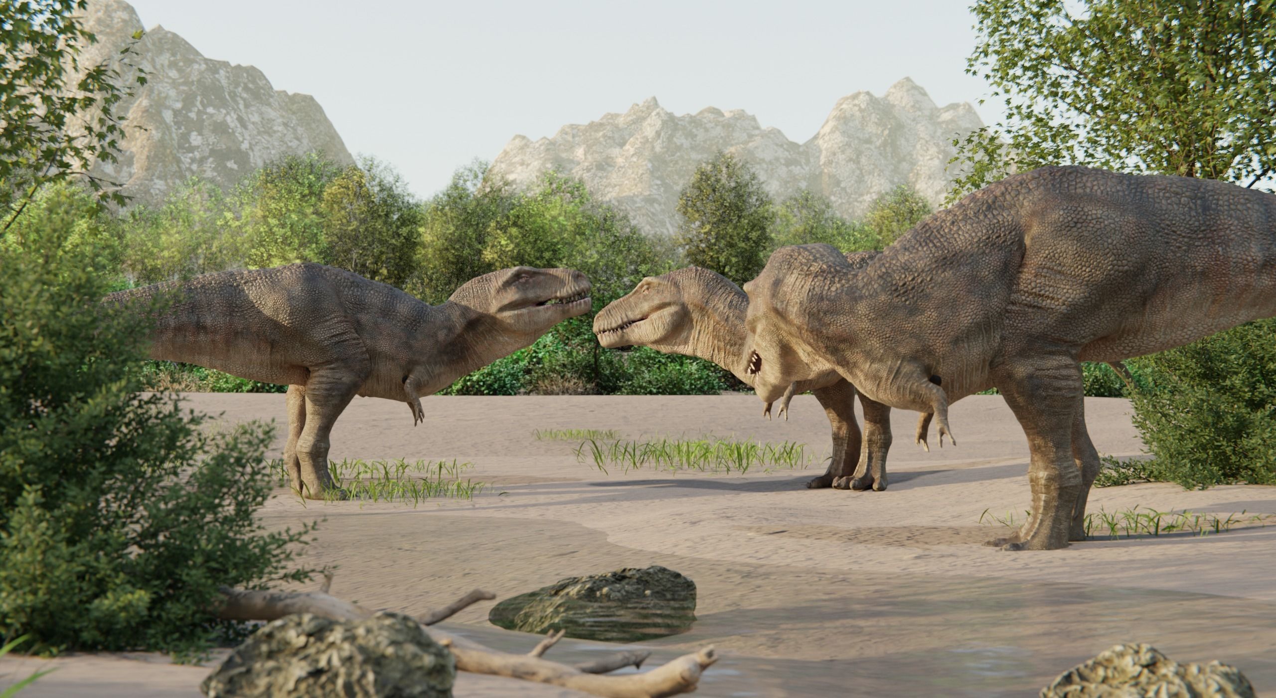 Monster Tyrannosaurus Rex Dinosaur Low-poly 3D model_33