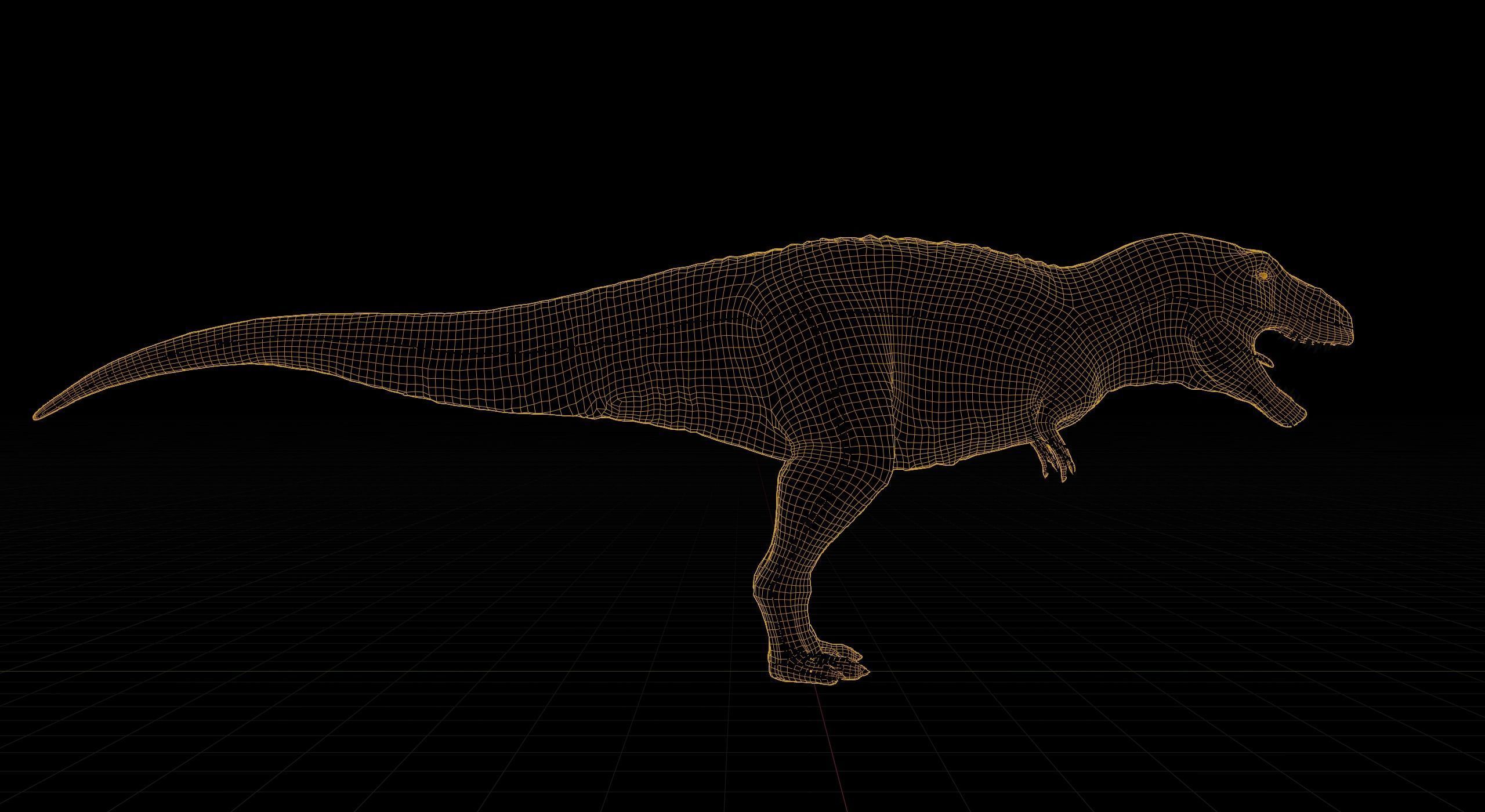 Monster Tyrannosaurus Rex Dinosaur Low-poly 3D model_27