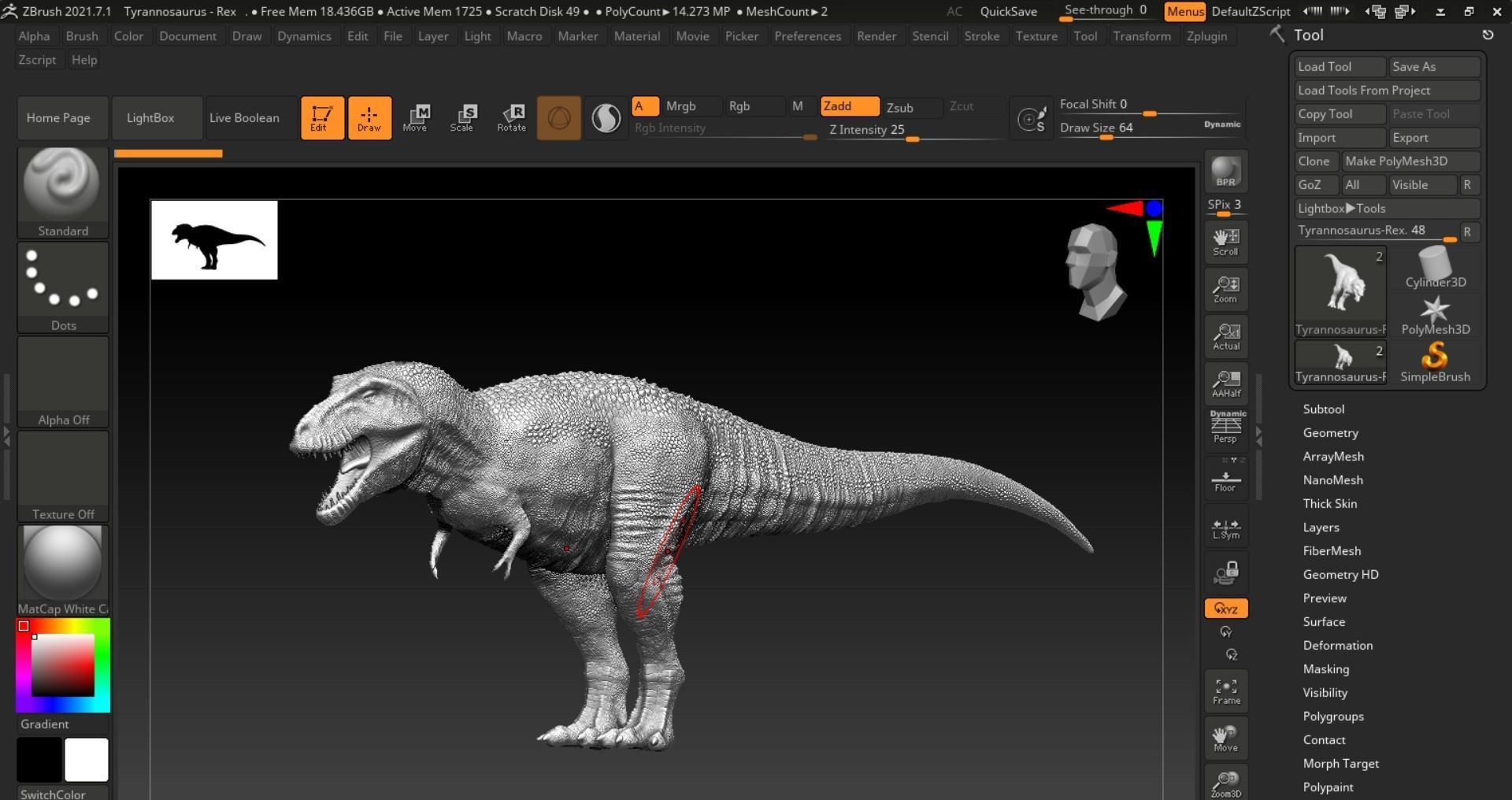 Monster Tyrannosaurus Rex Dinosaur Low-poly 3D model_32