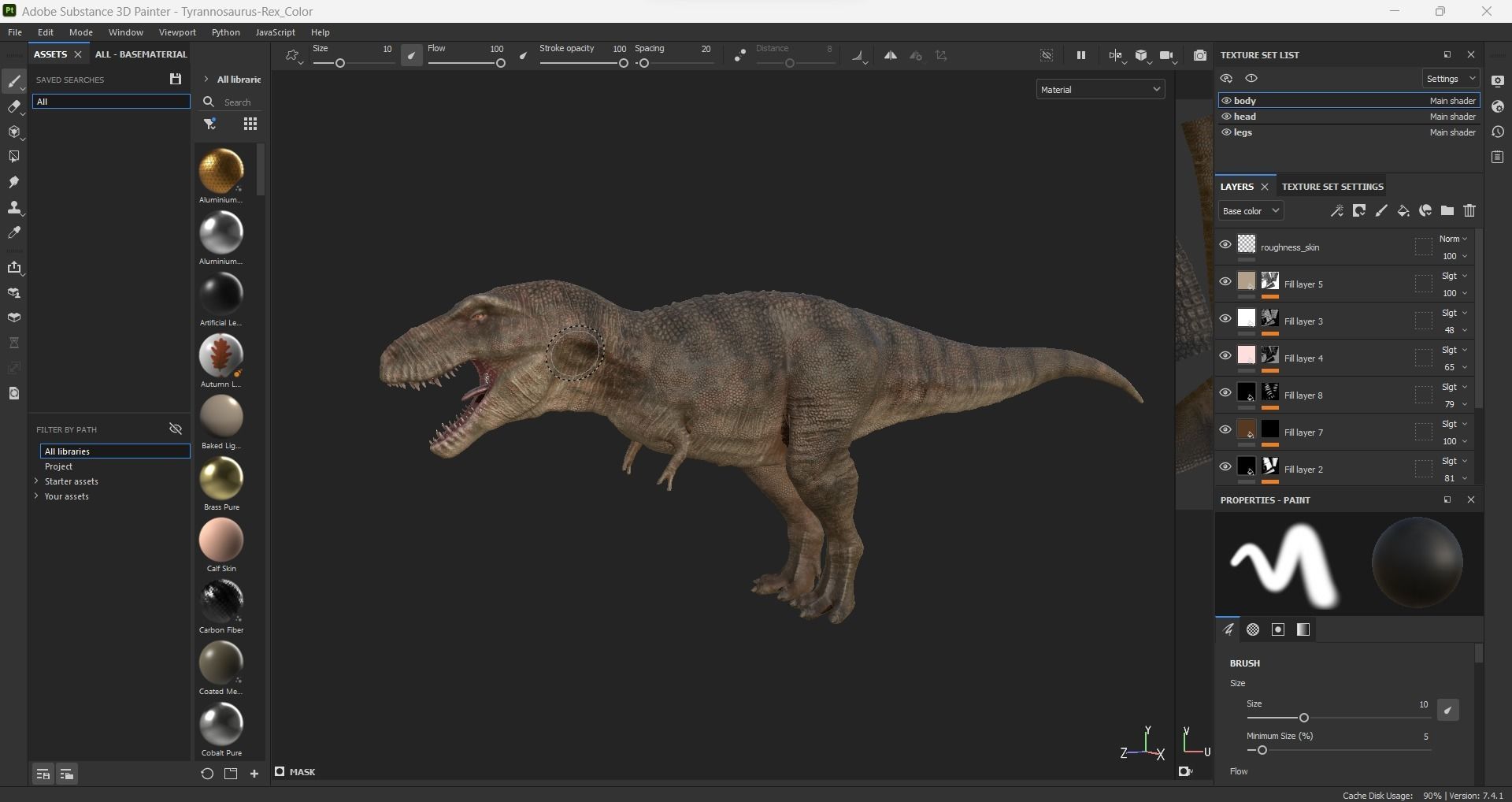 Monster Tyrannosaurus Rex Dinosaur Low-poly 3D model_31