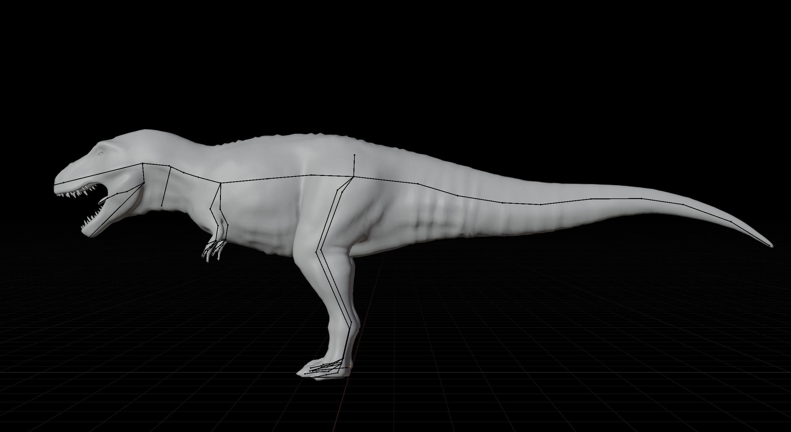Monster Tyrannosaurus Rex Dinosaur Low-poly 3D model_25