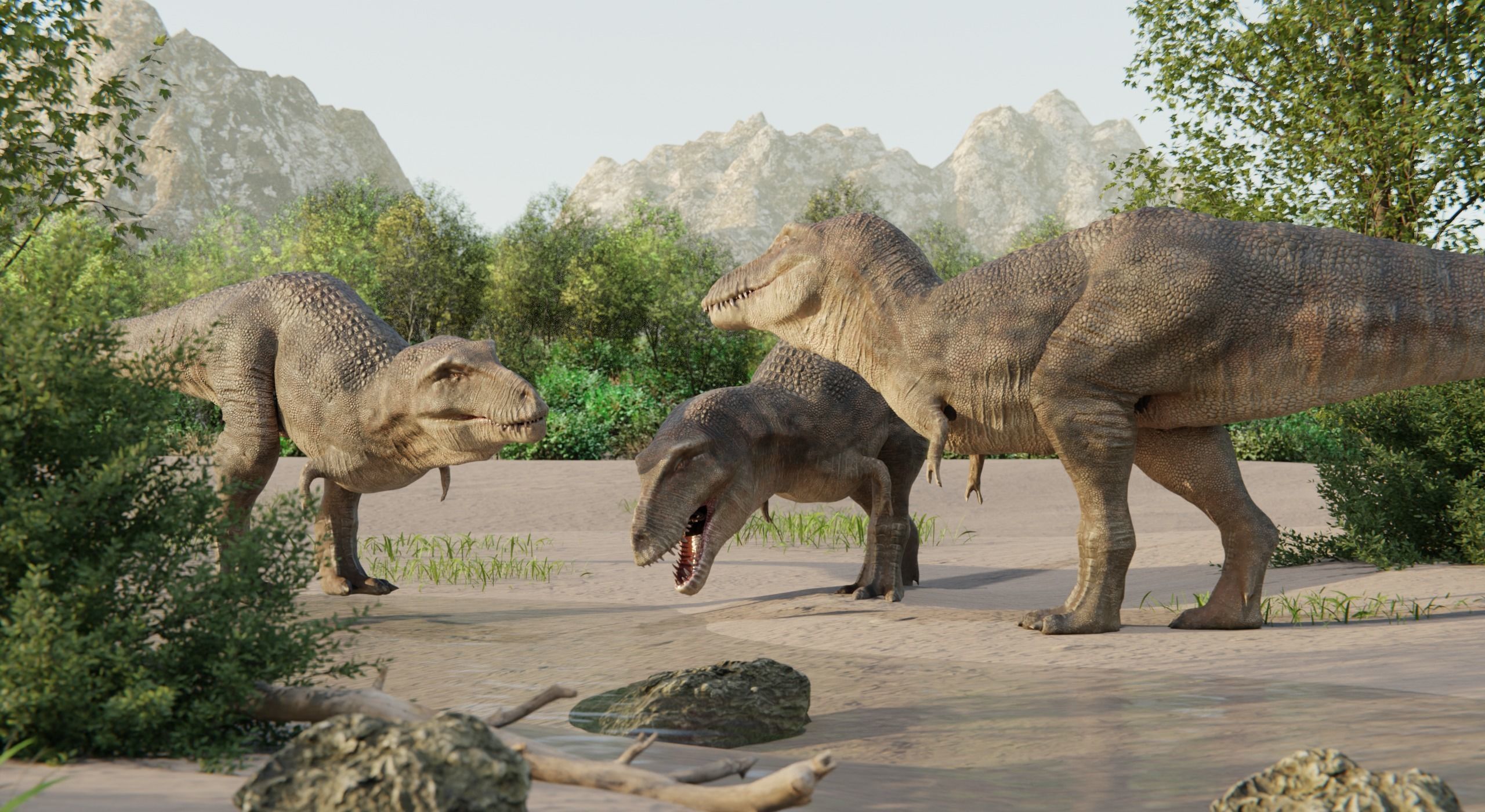 Monster Tyrannosaurus Rex Dinosaur Low-poly 3D model_7