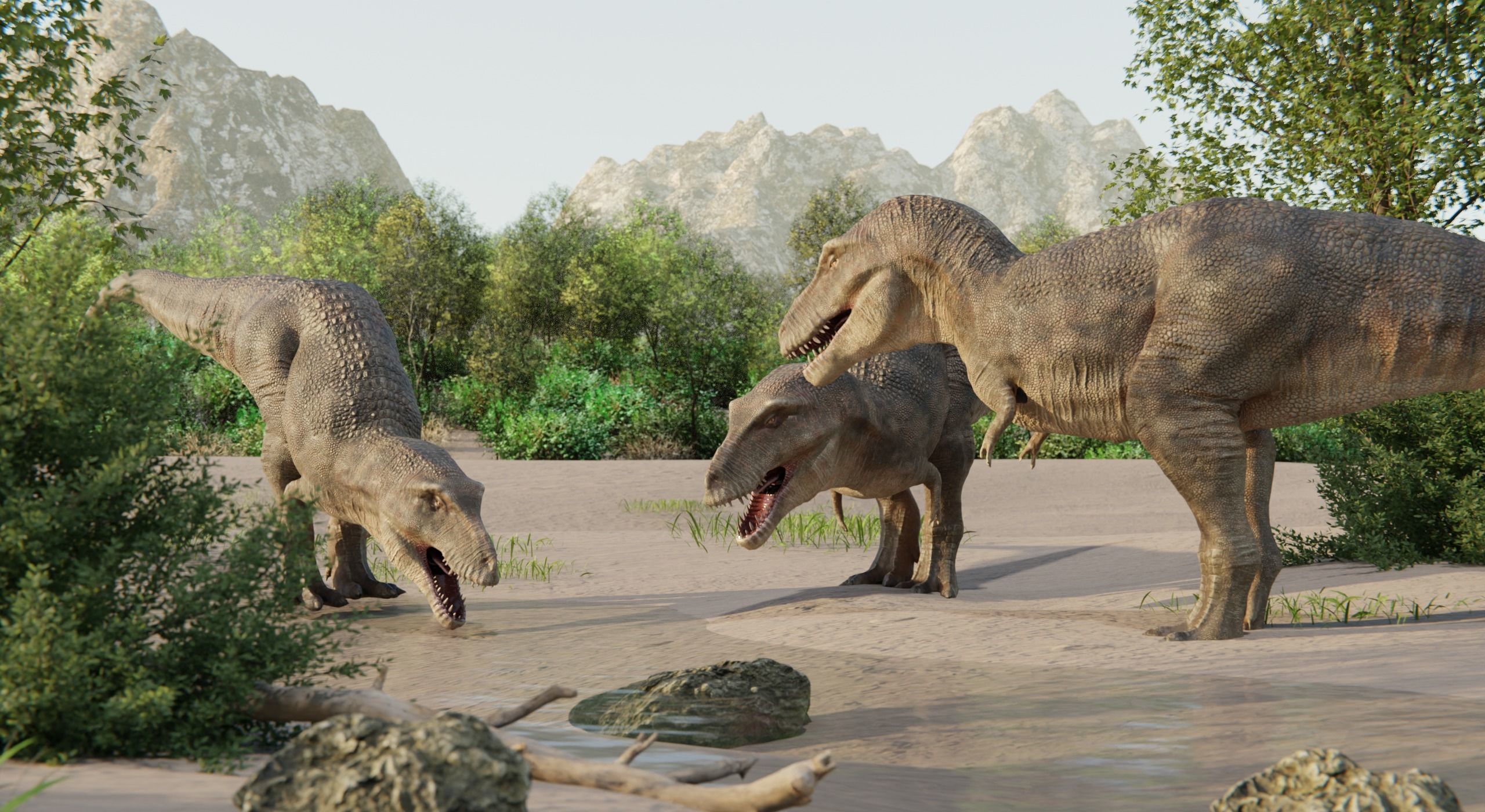 Monster Tyrannosaurus Rex Dinosaur Low-poly 3D model_39