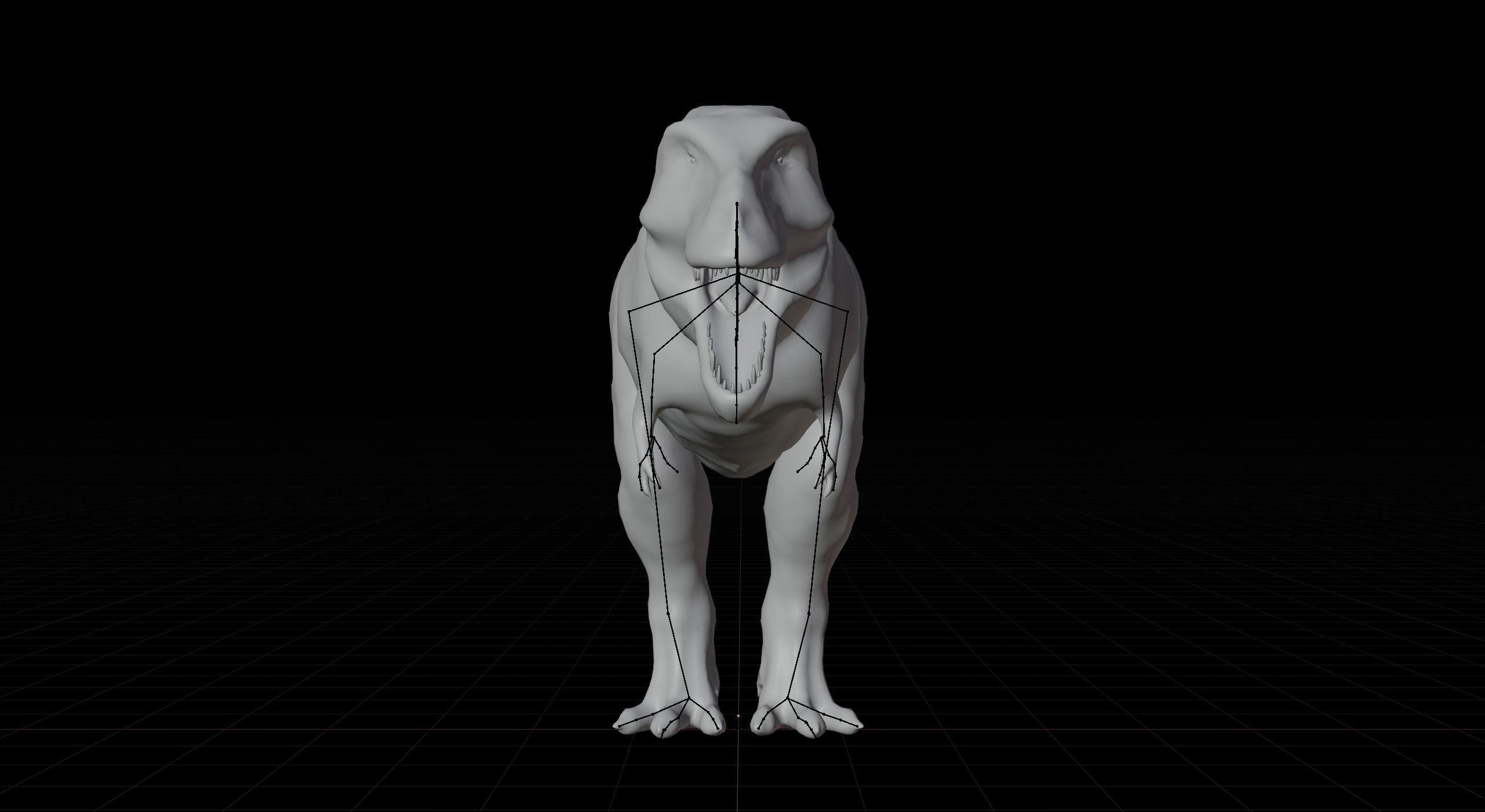 Monster Tyrannosaurus Rex Dinosaur Low-poly 3D model_26
