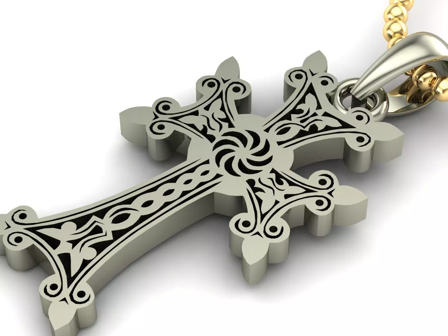 Light Gold Cross New Design CP 64 3D print model