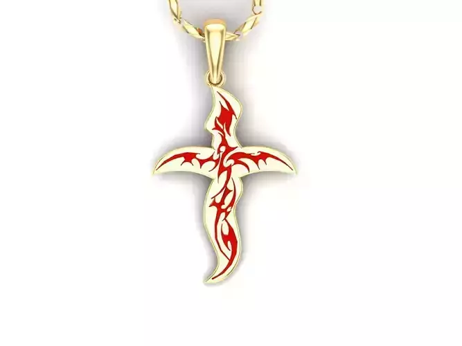 Light Gold Cross New Design  CP 6