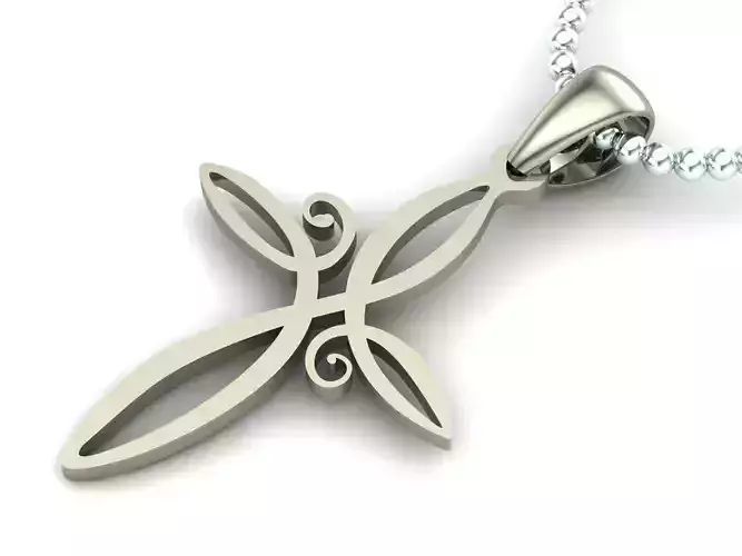 Light Gold Cross New Design  CP 58