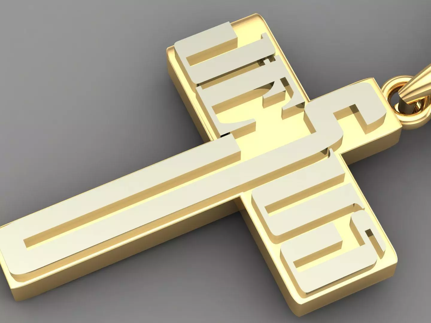 Light Gold Cross New Design CP 55 3D print model_0