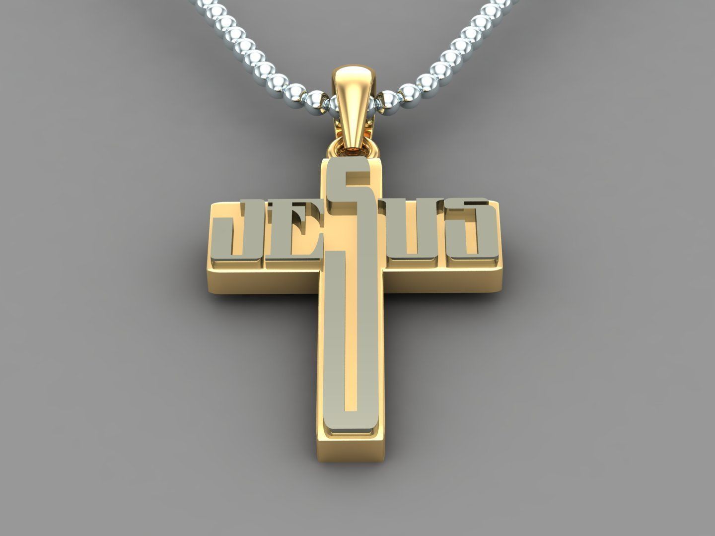 Light Gold Cross New Design CP 55 3D print model_2