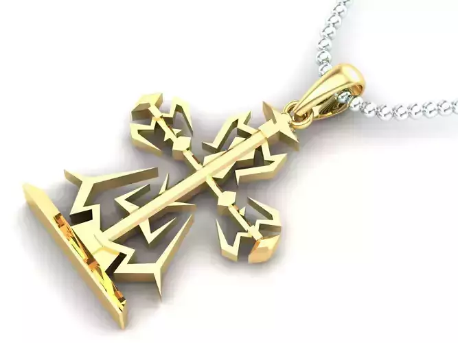 Light Gold Cross New Design  CP 51