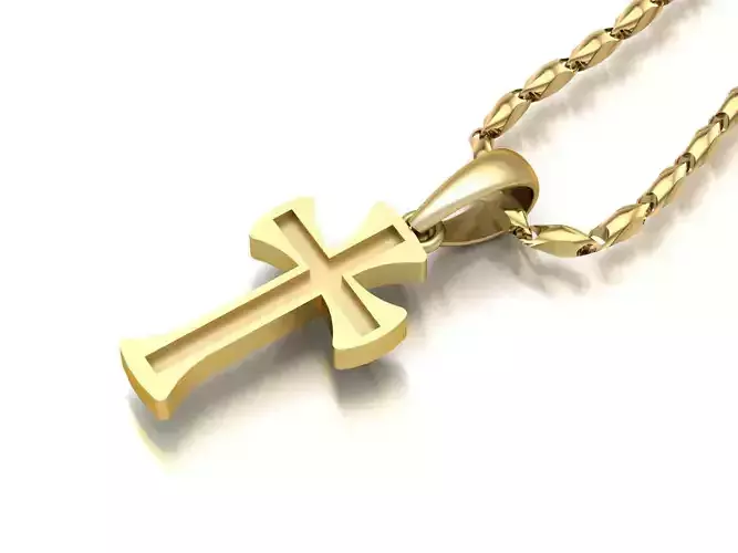 Light Gold Cross New Design  CP 5