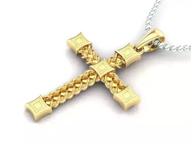 Light Gold Cross New Design  CP 49