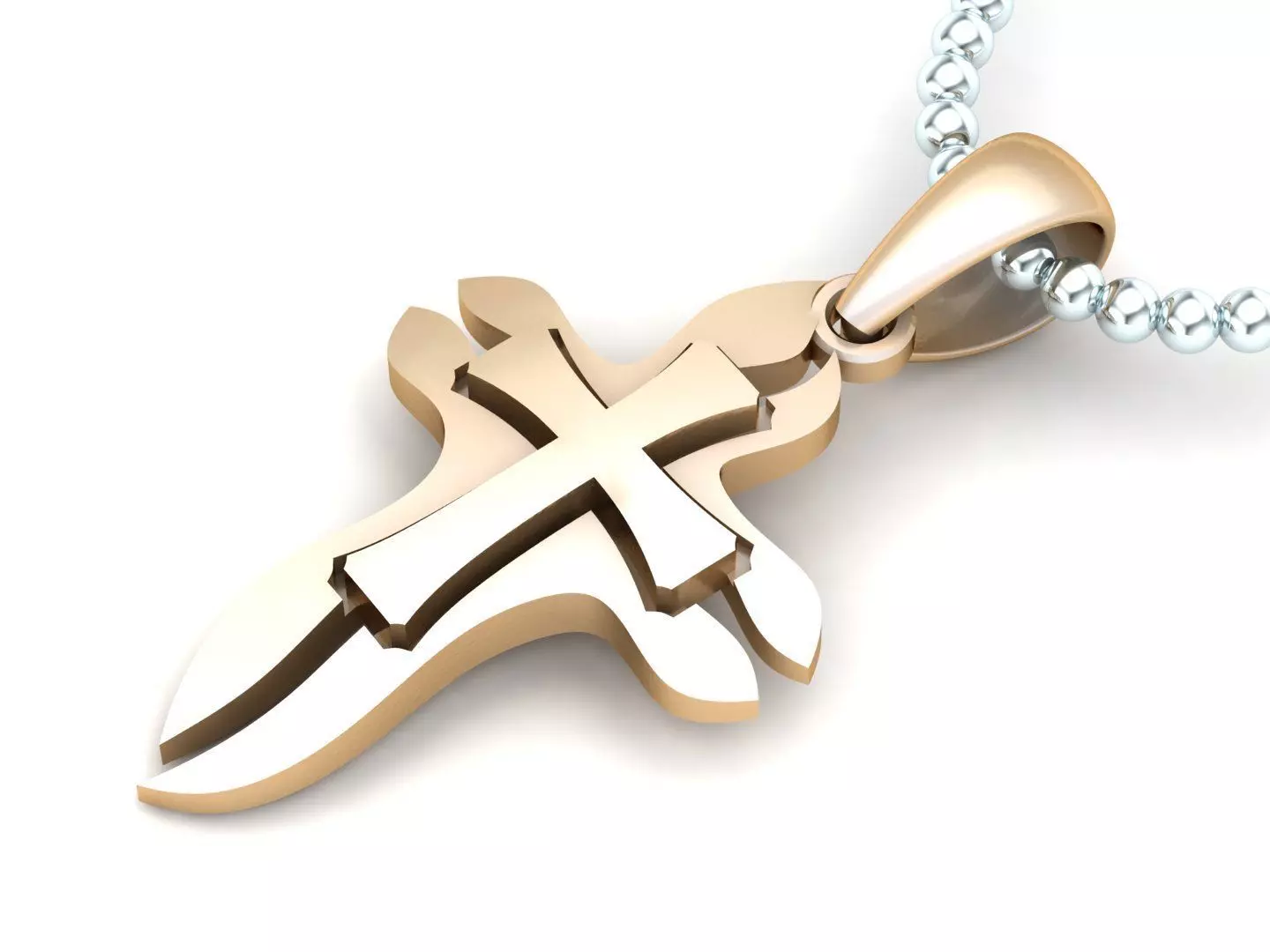Light Gold Cross New Design CP 48 3D print model