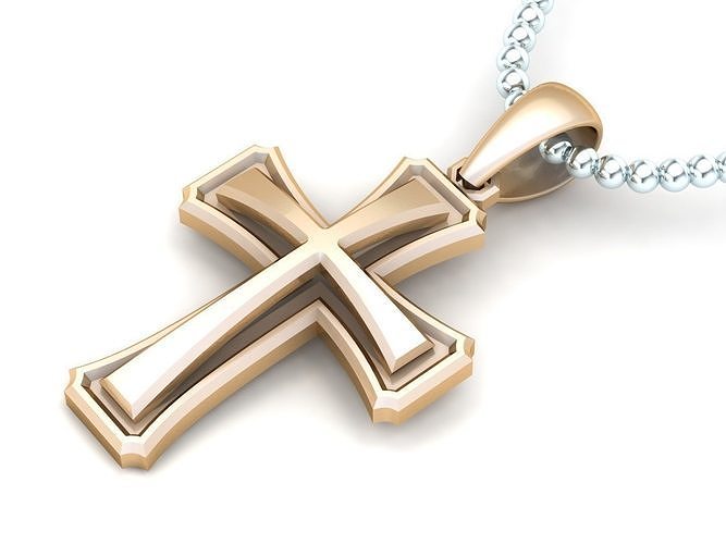 Light Gold Cross New Design  CP 47 3D print model