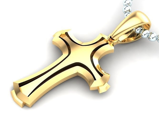 Light Gold Cross New Design CP 45 3D model 3D printable | CGTrader