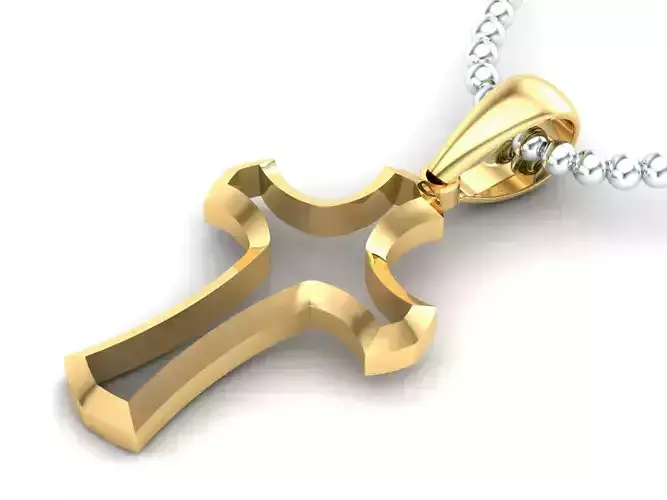 Light Gold Cross New Design  CP 44