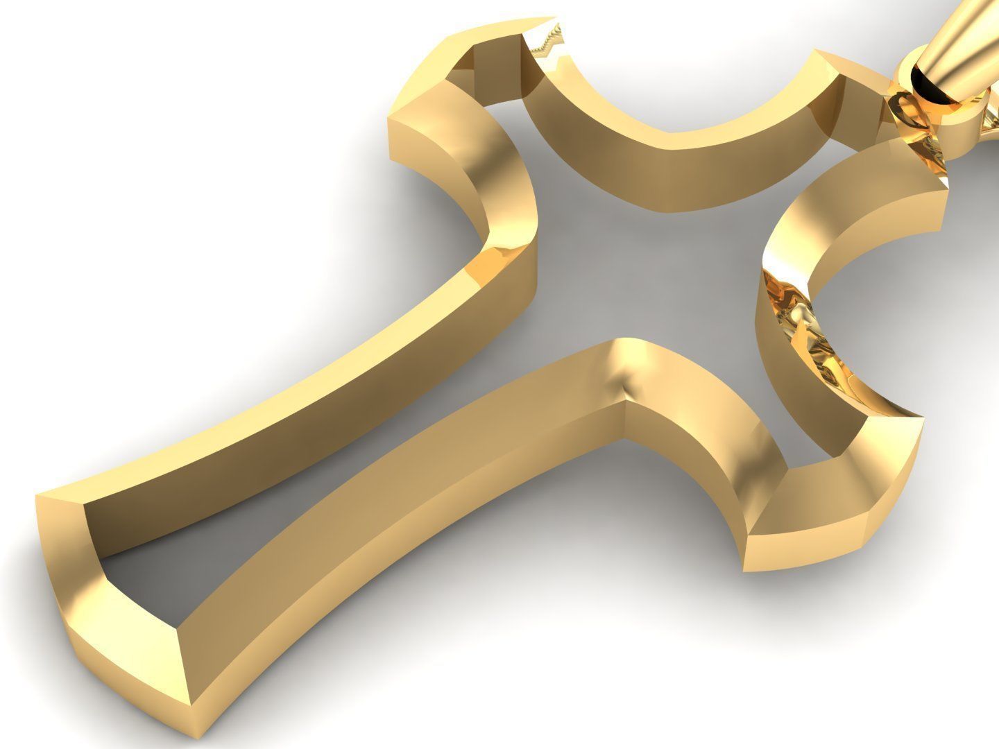 Light Gold Cross New Design CP 44 3D print model_4