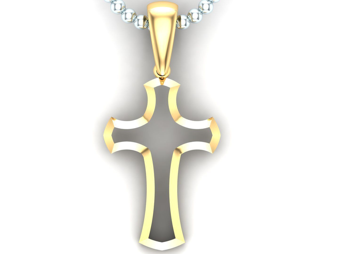 Light Gold Cross New Design CP 44 3D print model_3