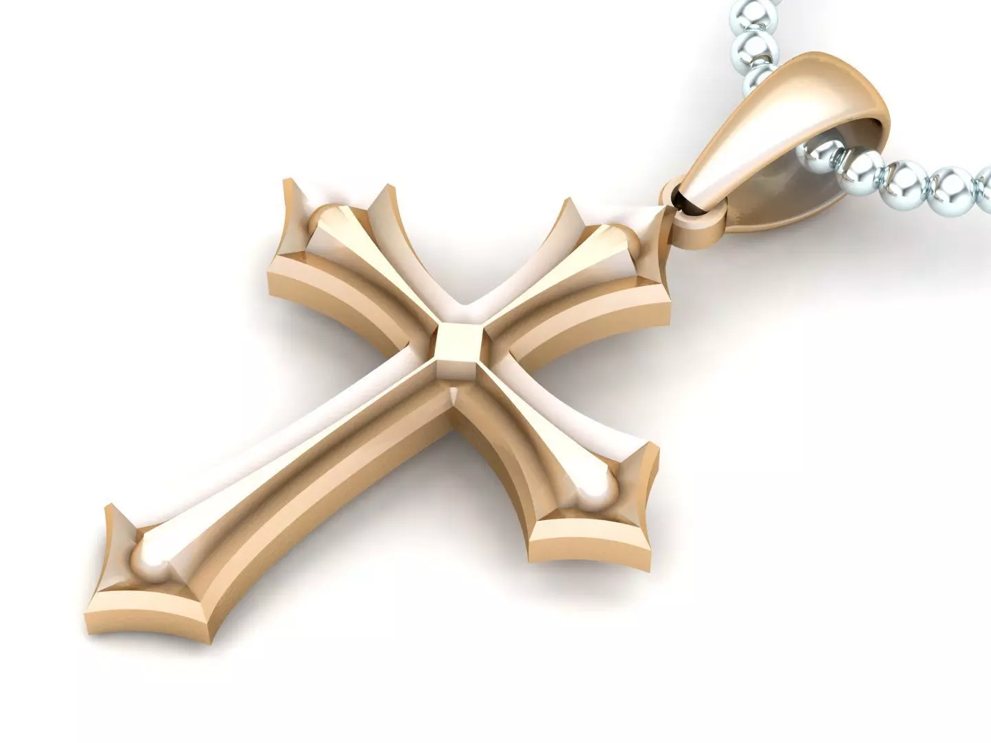 Light Gold Cross New Design CP 43 3D print model_0