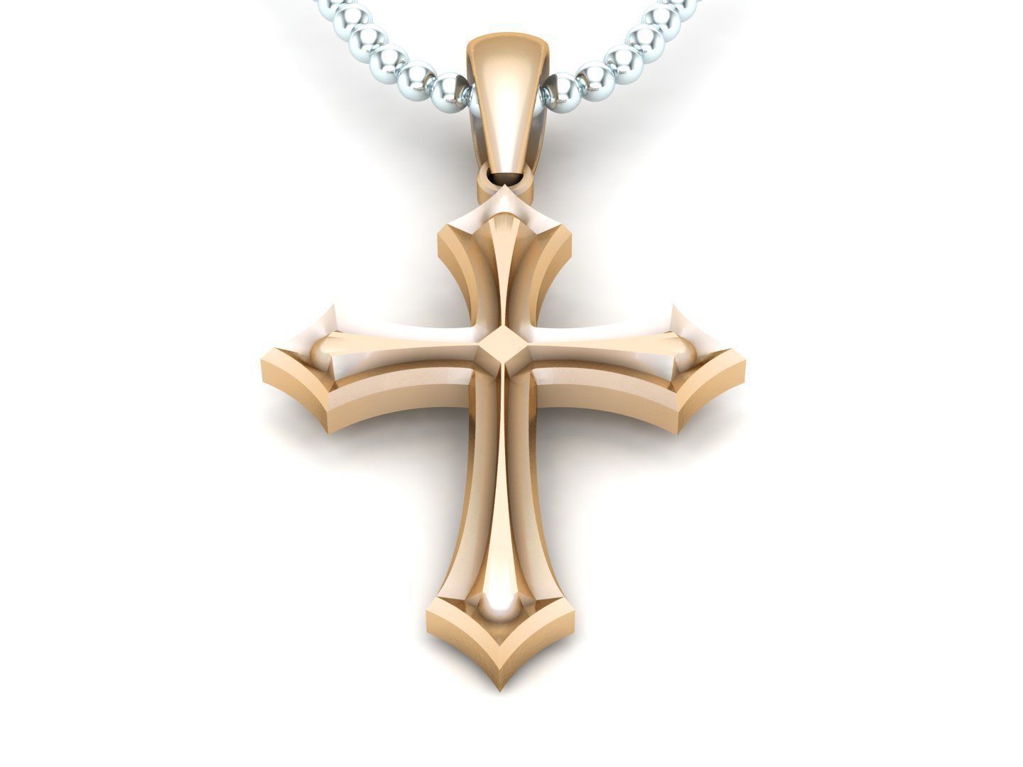 Light Gold Cross New Design CP 43 3D print model_2