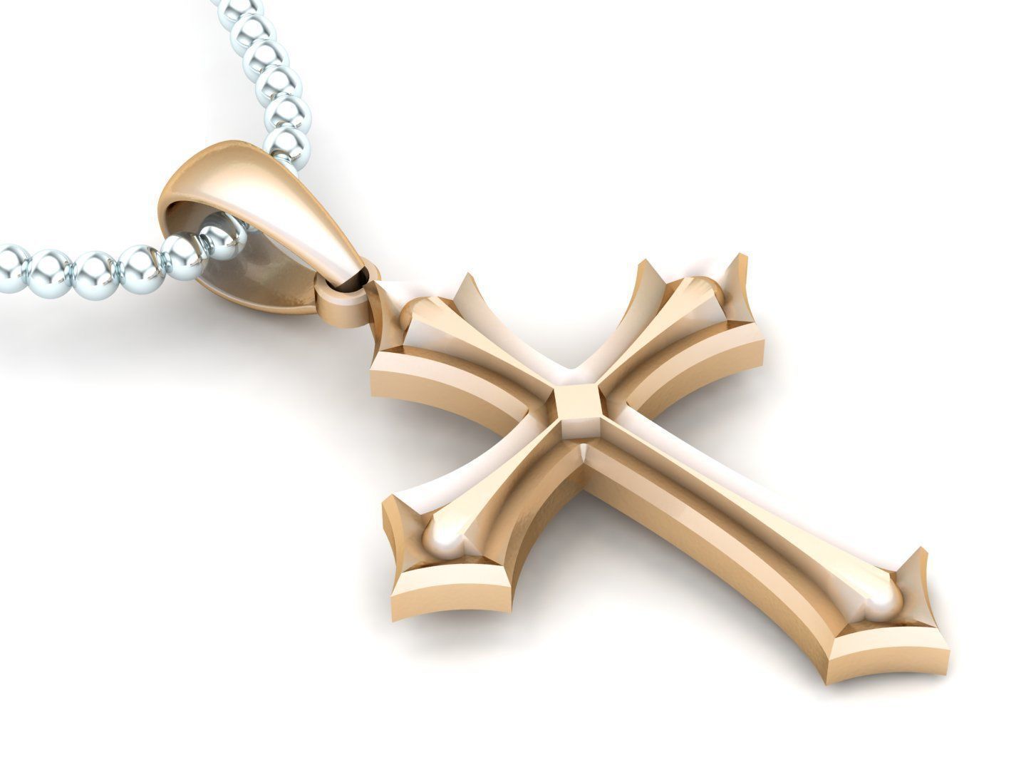 Light Gold Cross New Design CP 43 3D print model_1