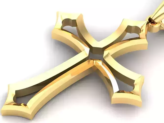 Light Gold Cross New Design  CP 42