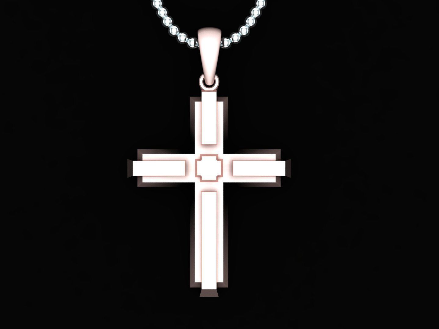 Light Gold Cross New Design CP 41 3D print model_3