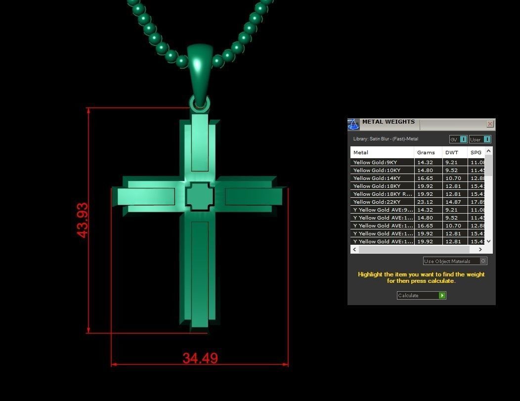 Light Gold Cross New Design CP 41 3D print model_5
