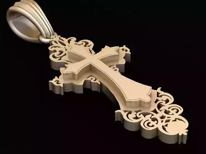 Light Gold Cross New Design  CP 4