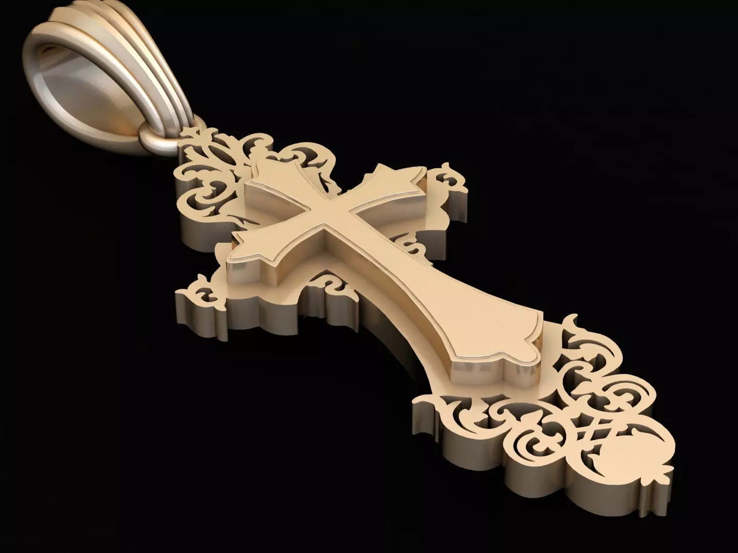 Light Gold Cross New Design CP 4 3D print model