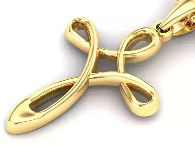 Light Gold Cross New Design  CP 39