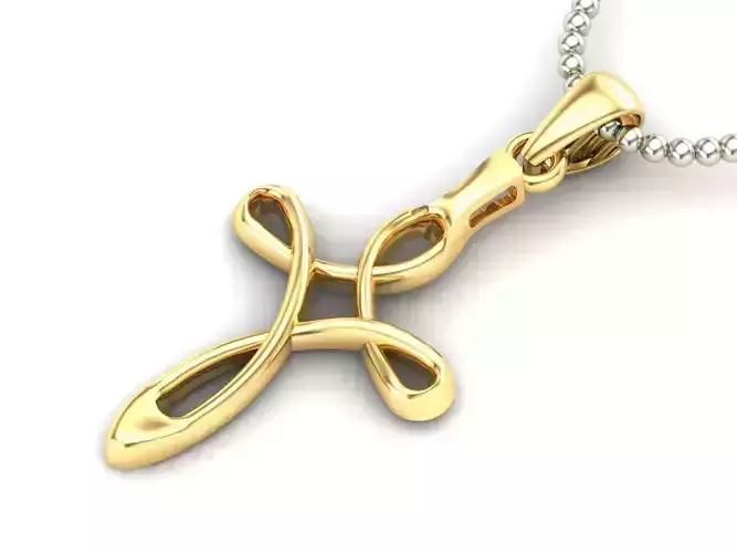Light Gold Cross New Design  CP 38