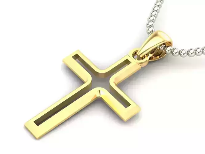Light Gold Cross New Design  CP 37