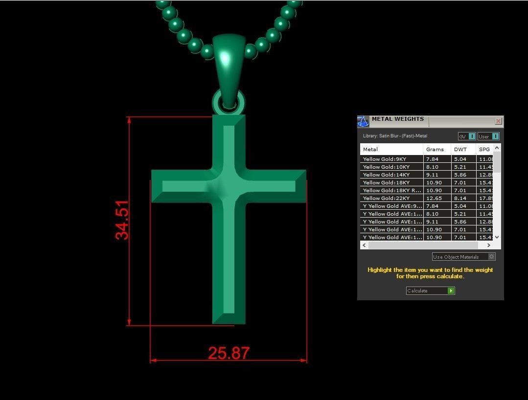Light Gold Cross New Design CP 36 3D print model_4