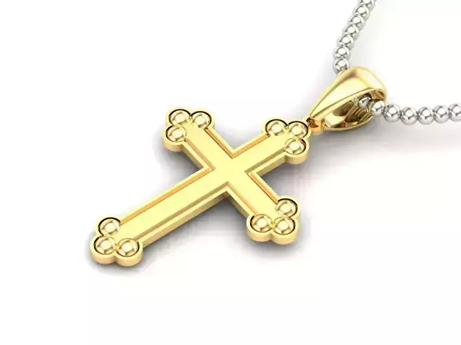 Light Gold Cross New Design  CP 34