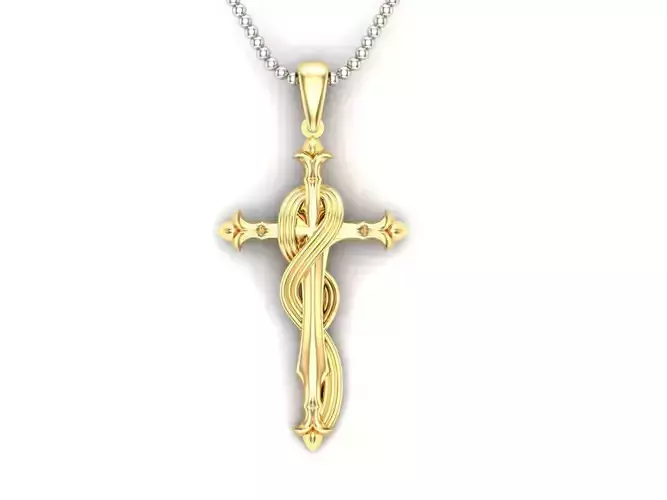 Light Gold Cross New Design  CP 33