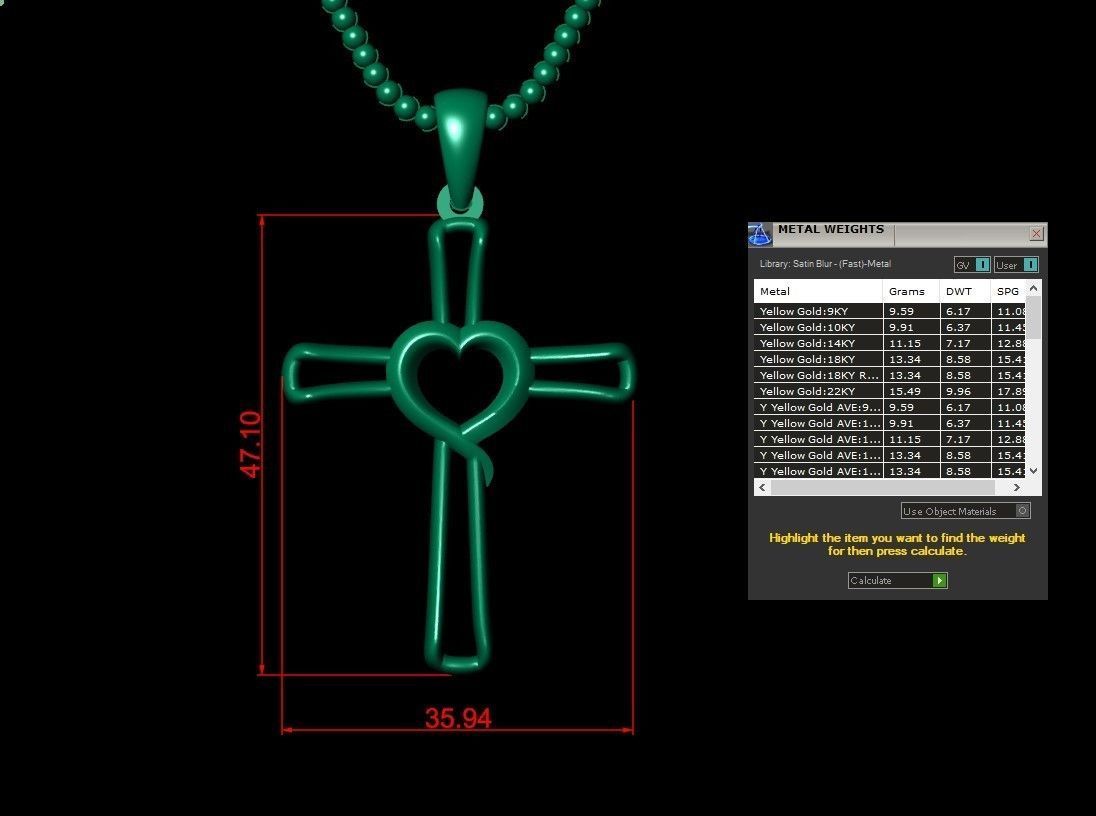 Light Gold Cross New Design CP 30 3D print model_4