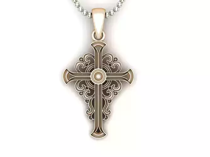 Light Gold Cross New Design  CP 27