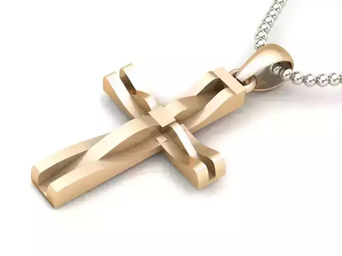 Light Gold Cross New Design  CP 26